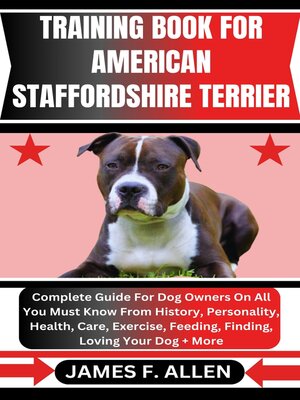 cover image of TRAINING BOOK FOR AMERICAN STAFFORDSHIRE TERRIER